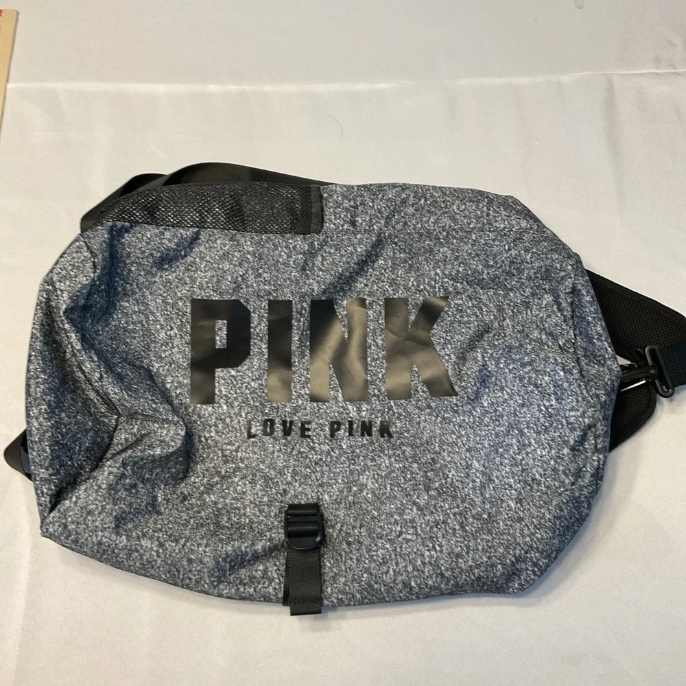Victoria's Secret Pink Campus Convertible Duffle Bag to Backpack gray‎ 19x10